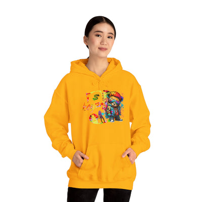 Unisex Hooded Sweatshirt 3keyz OG Teddy Drip Design Paint Splatter