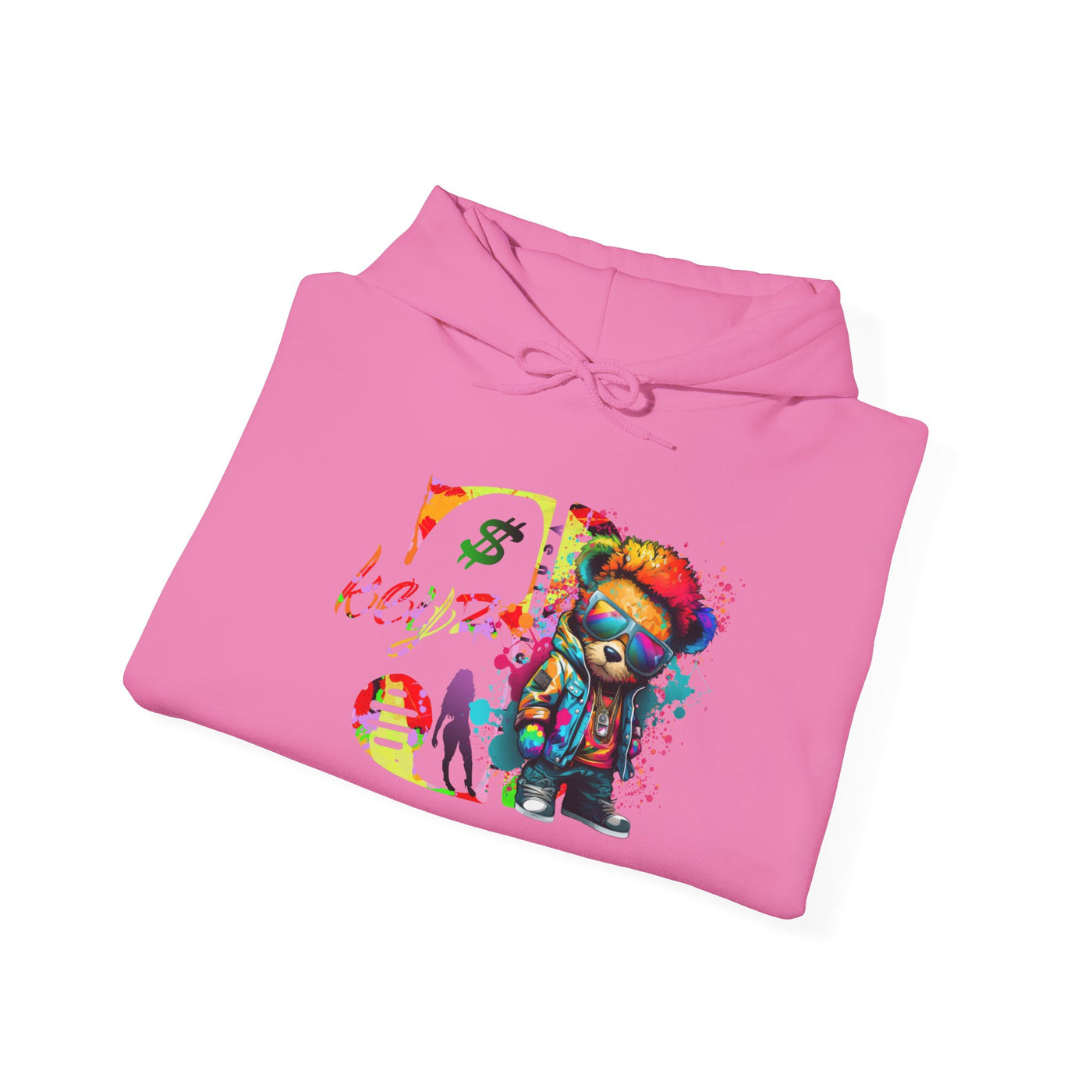 Unisex Hooded Sweatshirt 3keyz OG Teddy Drip Design Paint Splatter