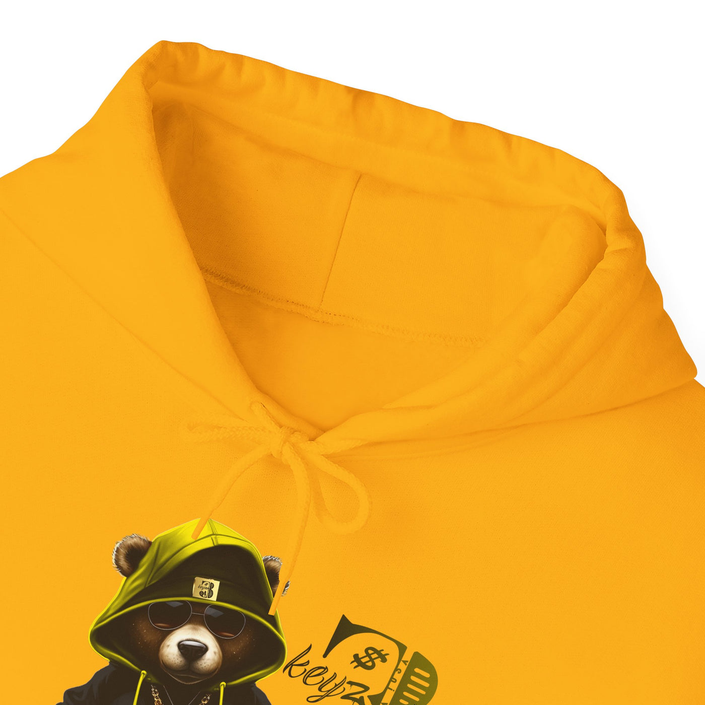Unisex Hooded Sweatshirt 3keyz OG Teddy Drip Design Yellow