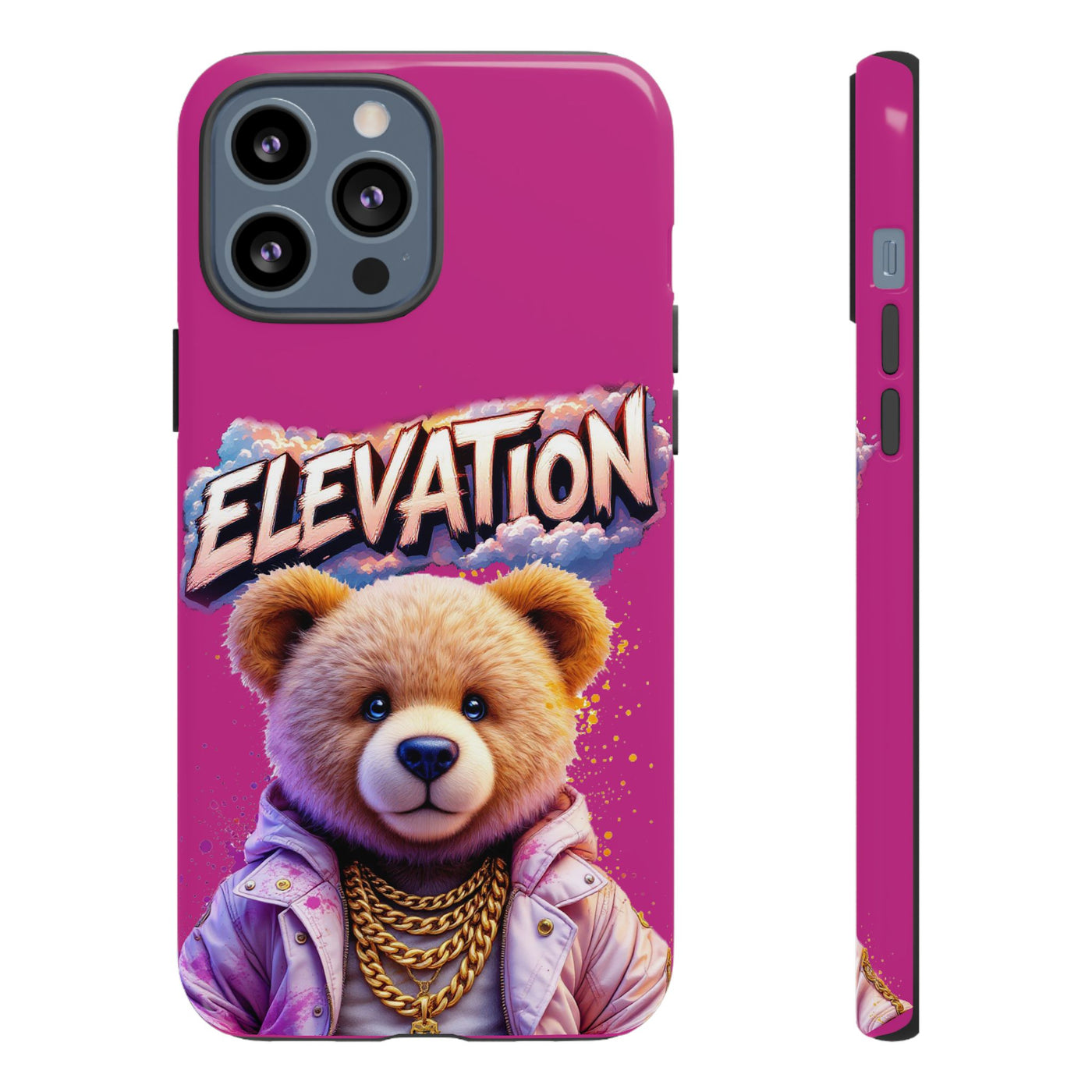Elevated street drip Bear Pink Phone Case - Tough and Trendy Design