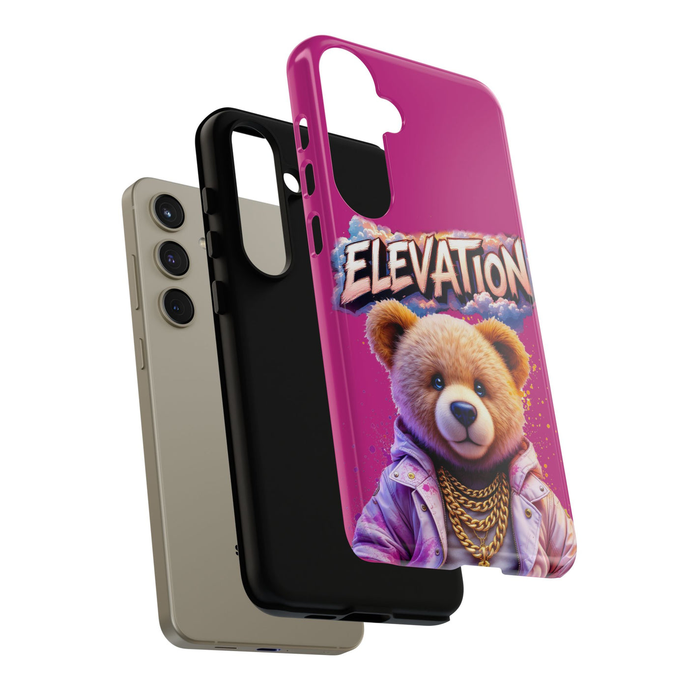 Elevated street drip Bear Pink Phone Case - Tough and Trendy Design