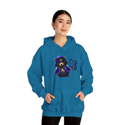 Unisex Hooded Sweatshirt 3keyz OG Teddy Drip Design Blue