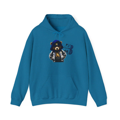 Unisex Hooded Sweatshirt 3keyz OG Teddy Drip Design Blue/Grey