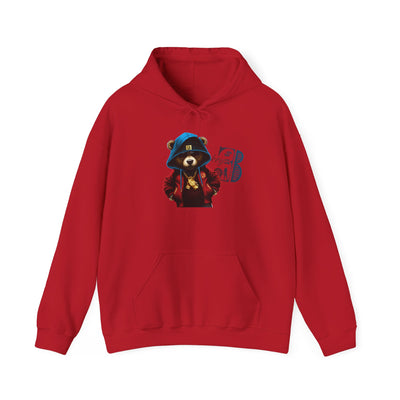 Unisex Hooded Sweatshirt 3keyz OG Teddy Drip Design R/W/B
