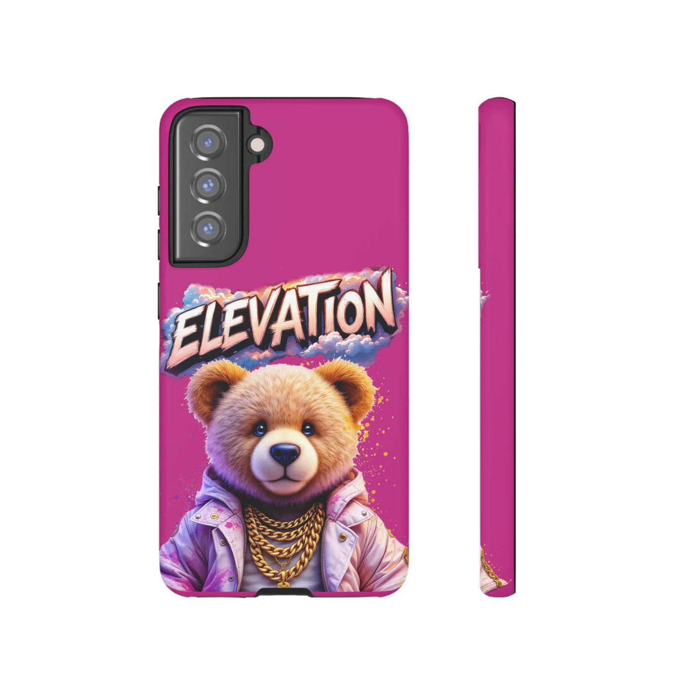 Elevated street drip Bear Pink Phone Case - Tough and Trendy Design