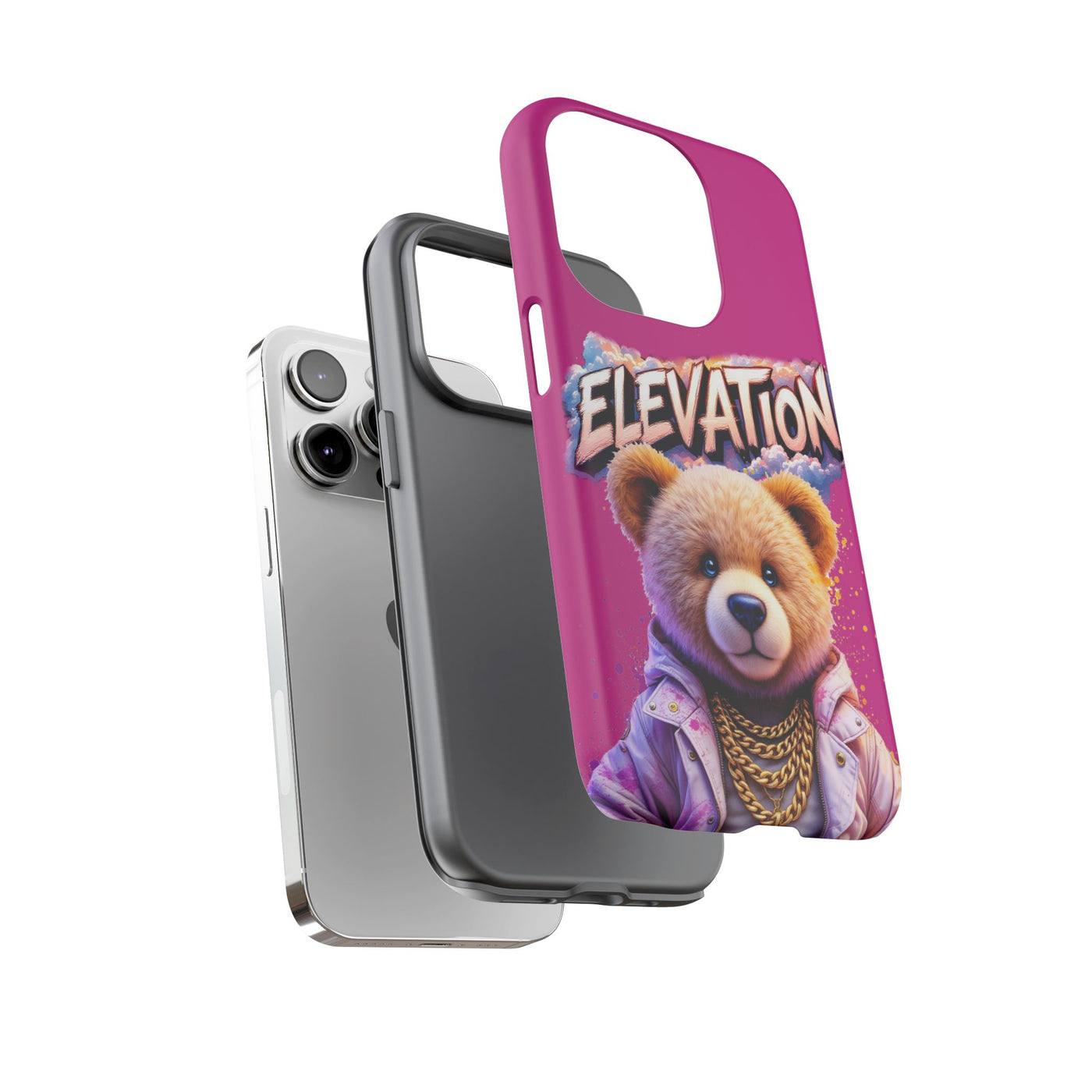 Elevated street drip Bear Pink Phone Case - Tough and Trendy Design