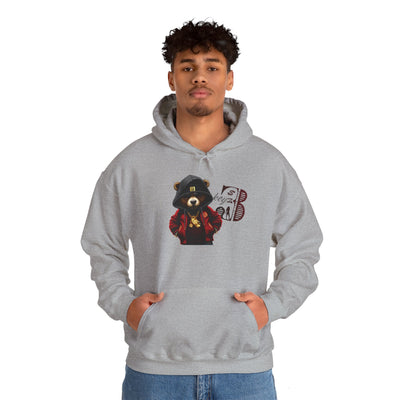 Unisex Hooded Sweatshirt 3keyz OG Teddy Drip Design Black/Red