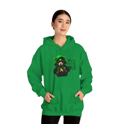 Unisex Hooded Sweatshirt 3keyz OG Teddy Drip Design Lime/Black