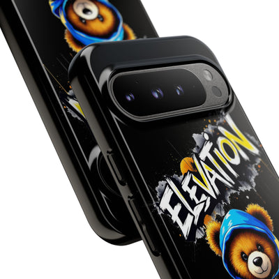 Elevated street drip Bear Black Phone Case - Tough and Trendy Design