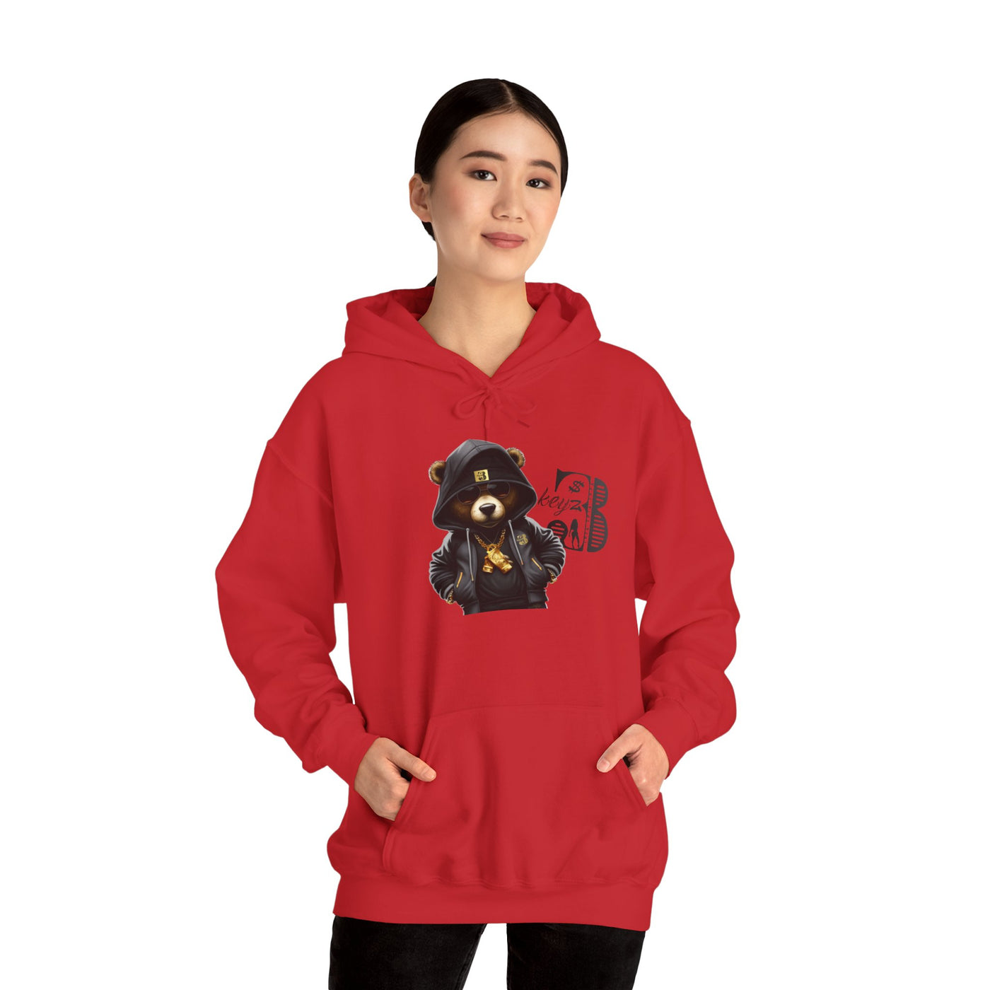 Unisex Hooded Sweatshirt 3keyz OG Teddy Drip Design Grey