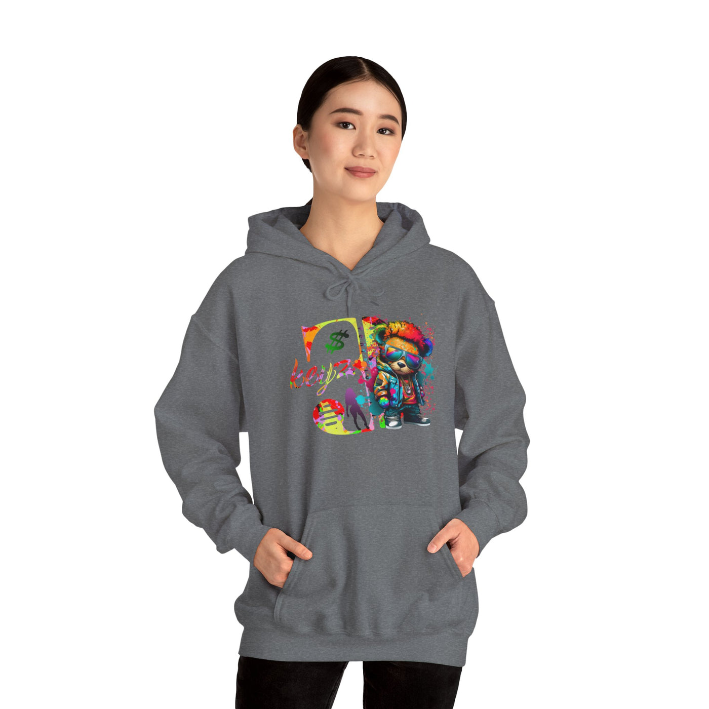 Unisex Hooded Sweatshirt 3keyz OG Teddy Drip Design Paint Splatter