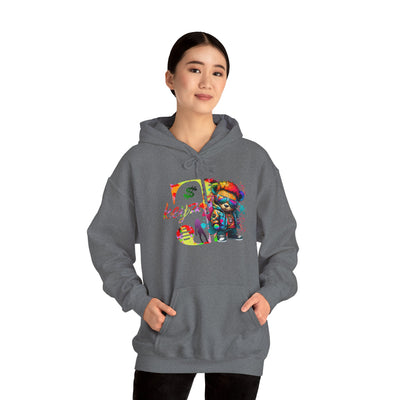 Unisex Hooded Sweatshirt 3keyz OG Teddy Drip Design Paint Splatter