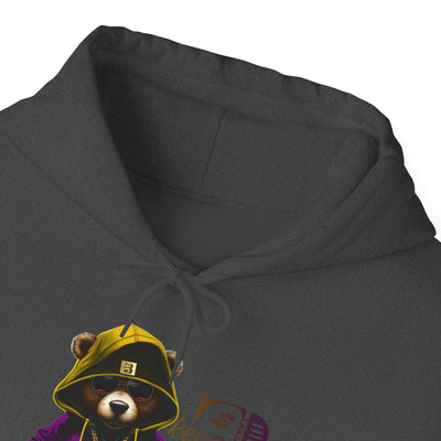 Unisex Hooded Sweatshirt 3keyz OG Teddy Drip Design Purple/Gold