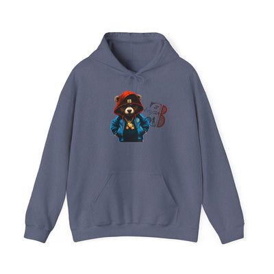 Unisex Hooded Sweatshirt 3keyz OG Teddy Drip Design Blue/Orange