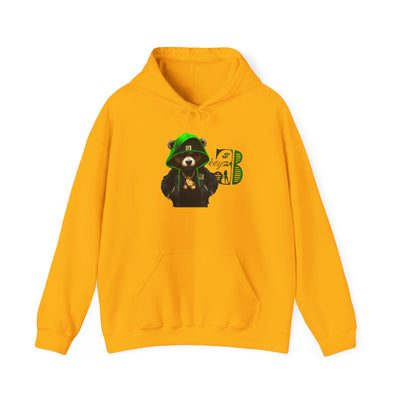 Unisex Hooded Sweatshirt 3keyz OG Teddy Drip Design Lime/Black