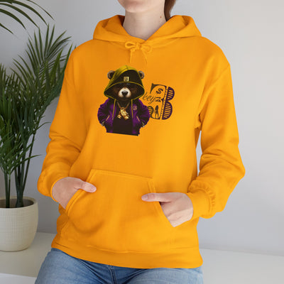 Unisex Hooded Sweatshirt 3keyz OG Teddy Drip Design Purple/Gold