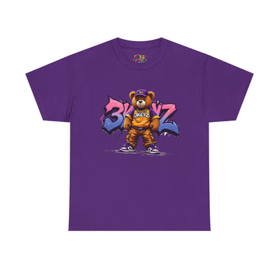 Teddy Drip Unisex Tee in Pink and Purple