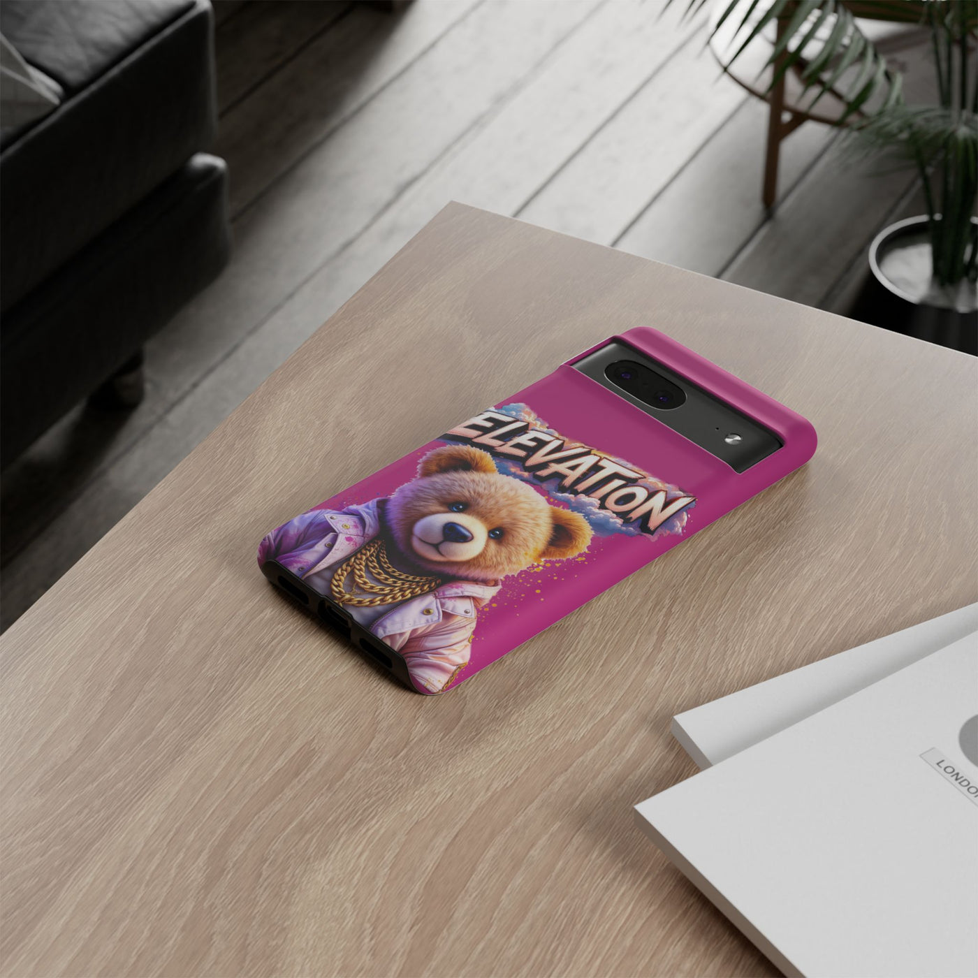 Elevated street drip Bear Pink Phone Case - Tough and Trendy Design