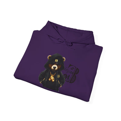 Unisex Hooded Sweatshirt 3keyz OG Teddy Drip Design Black