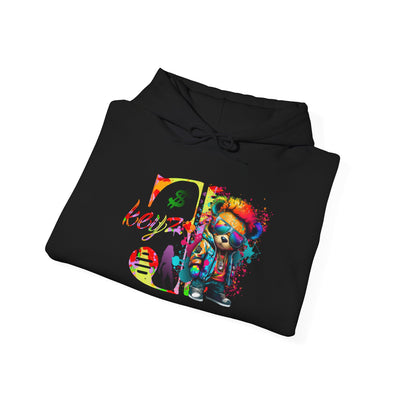 Unisex Hooded Sweatshirt 3keyz OG Teddy Drip Design Paint Splatter