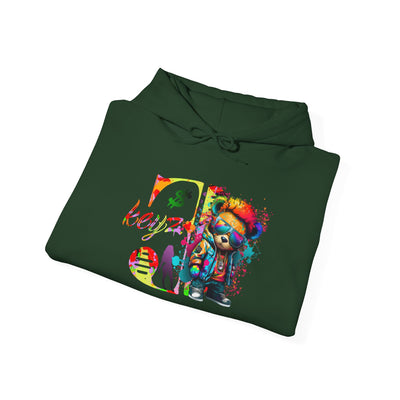 Unisex Hooded Sweatshirt 3keyz OG Teddy Drip Design Paint Splatter