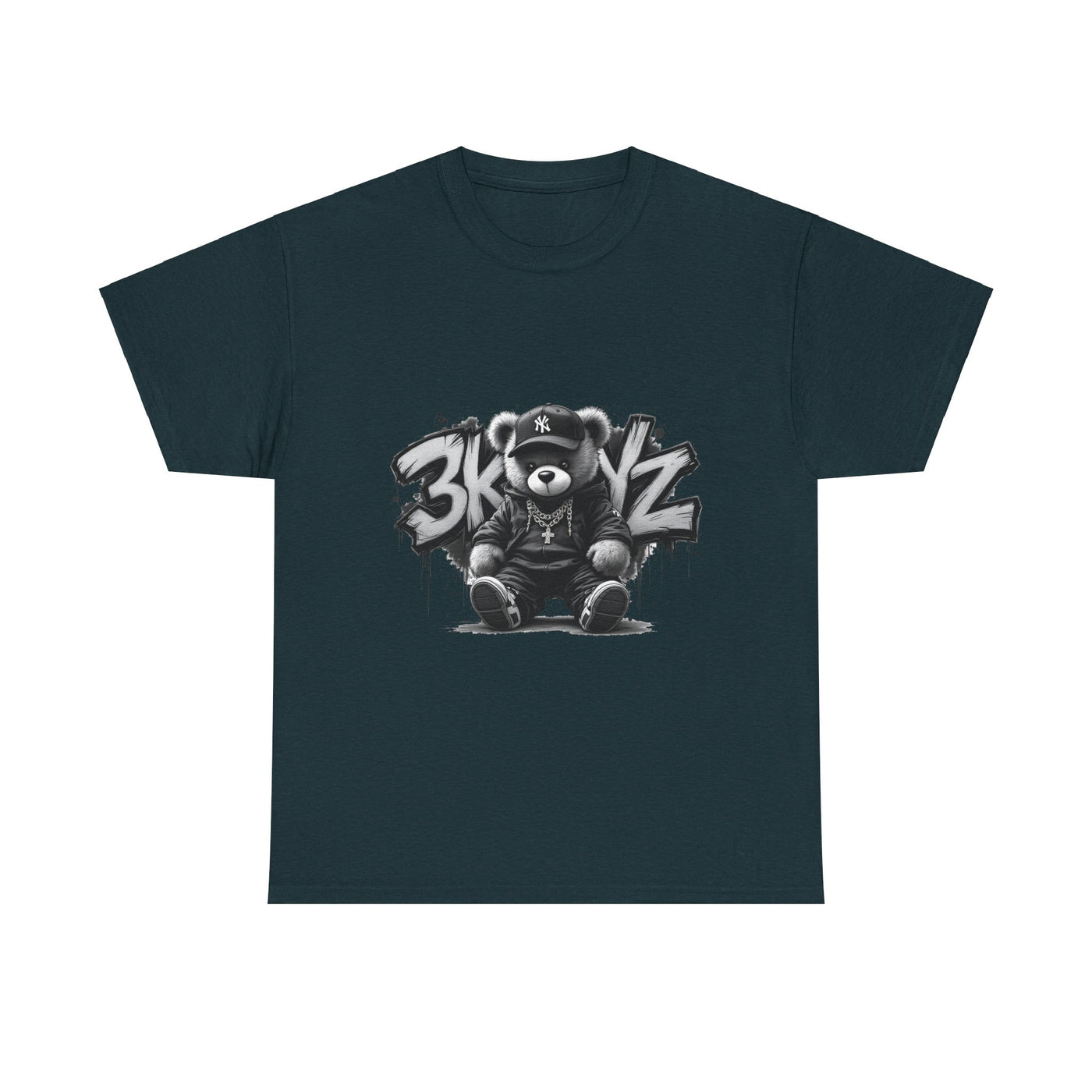 T-Shirt - 3keyz Teddy Drip B/W Unisex Heavy Cotton Tee