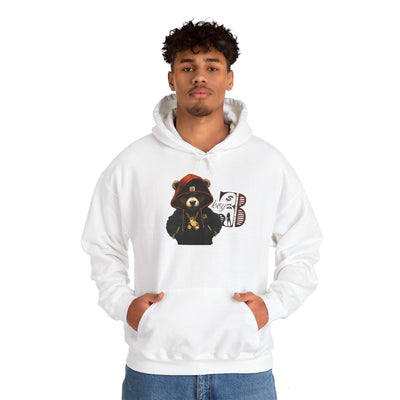 Unisex Hooded Sweatshirt 3keyz OG Teddy Drip Design Orange/Black