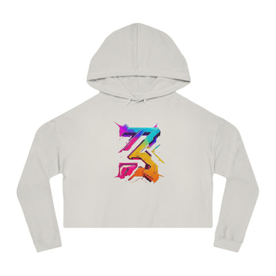 3keyz Big 3 colorway  Women’s Cropped Hooded Sweatshirt with Graphic Design