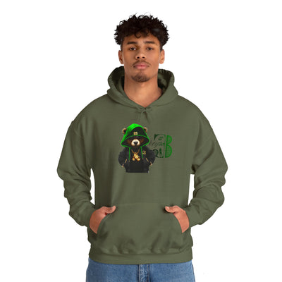 Unisex Hooded Sweatshirt 3keyz OG Teddy Drip Design Lime/Black
