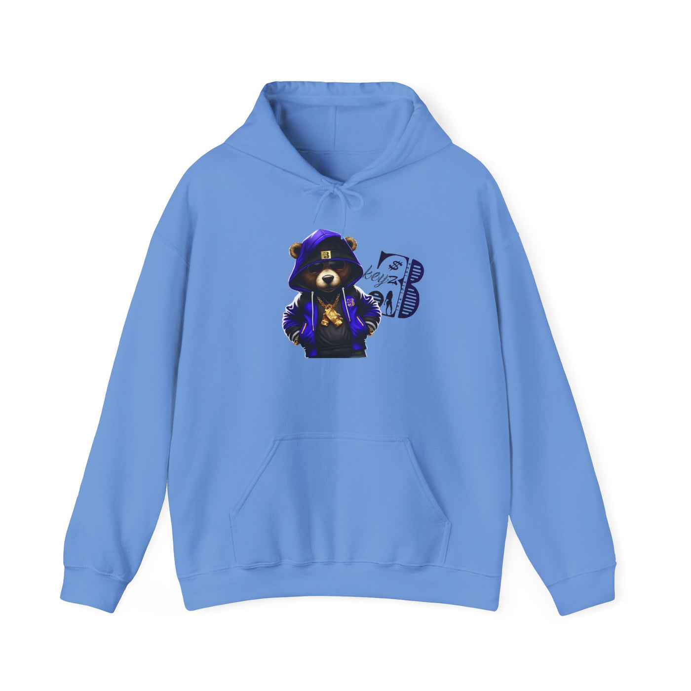 Unisex Hooded Sweatshirt 3keyz OG Teddy Drip Design Blue