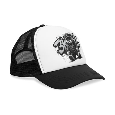 3keyz Black and White Trucker Hat Drip Design