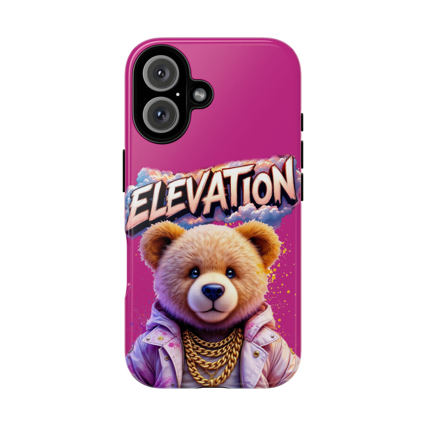 Elevated street drip Bear Pink Phone Case - Tough and Trendy Design