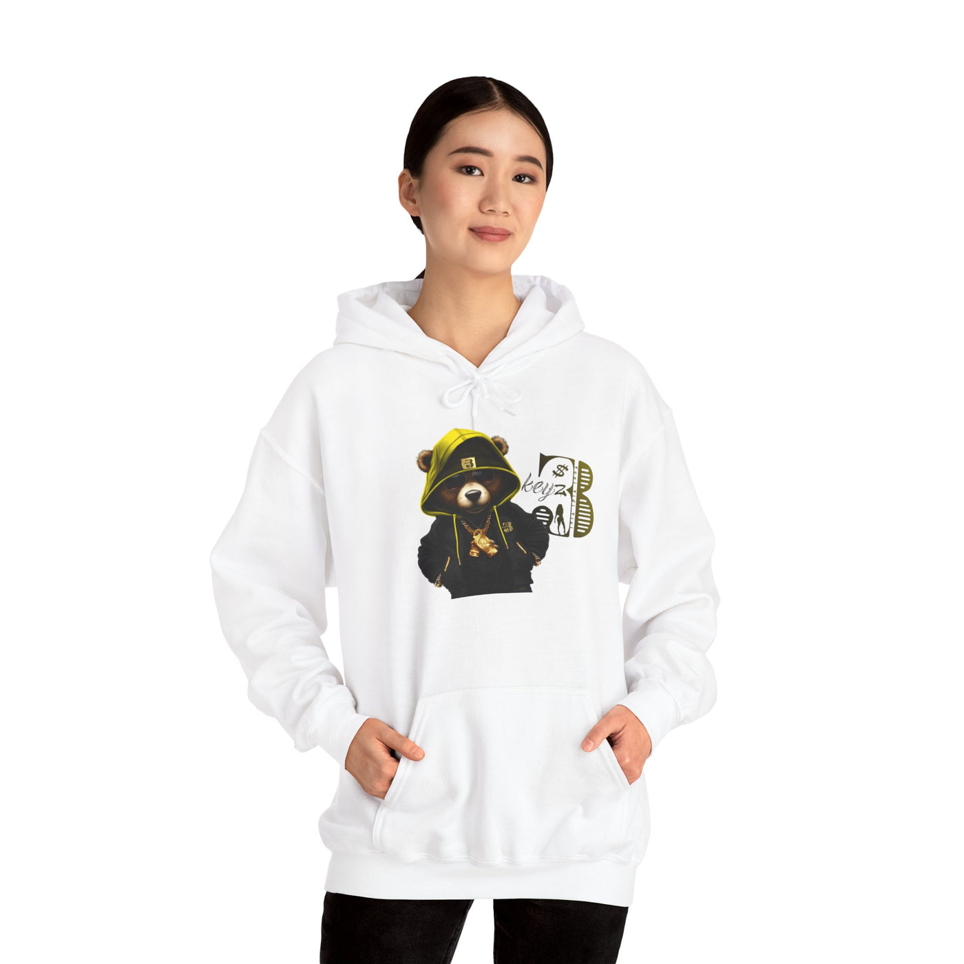Unisex Hooded Sweatshirt 3keyz OG Teddy Drip Design Yellow