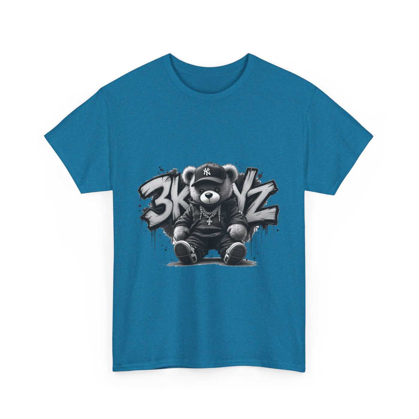 T-Shirt - 3keyz Teddy Drip B/W Unisex Heavy Cotton Tee