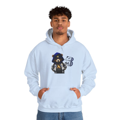 Unisex Hooded Sweatshirt 3keyz OG Teddy Drip Design Blue/Grey