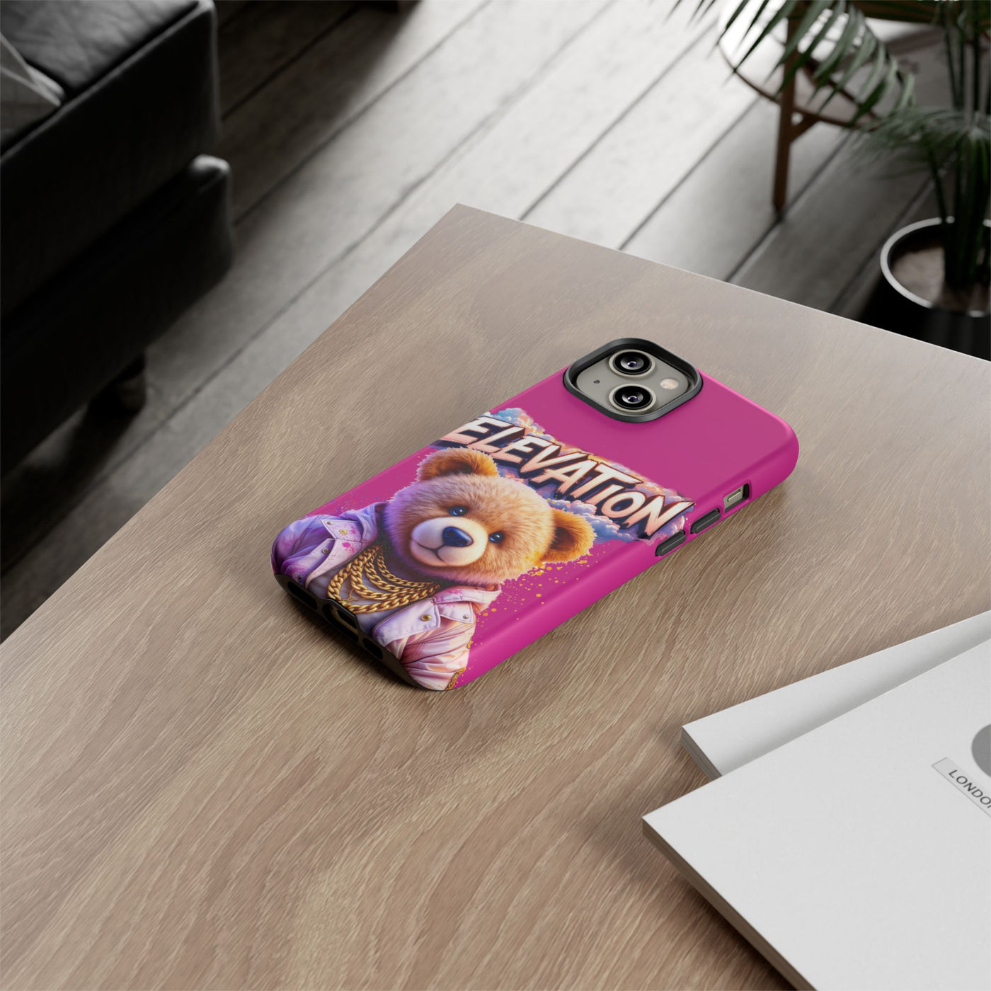 Elevated street drip Bear Pink Phone Case - Tough and Trendy Design