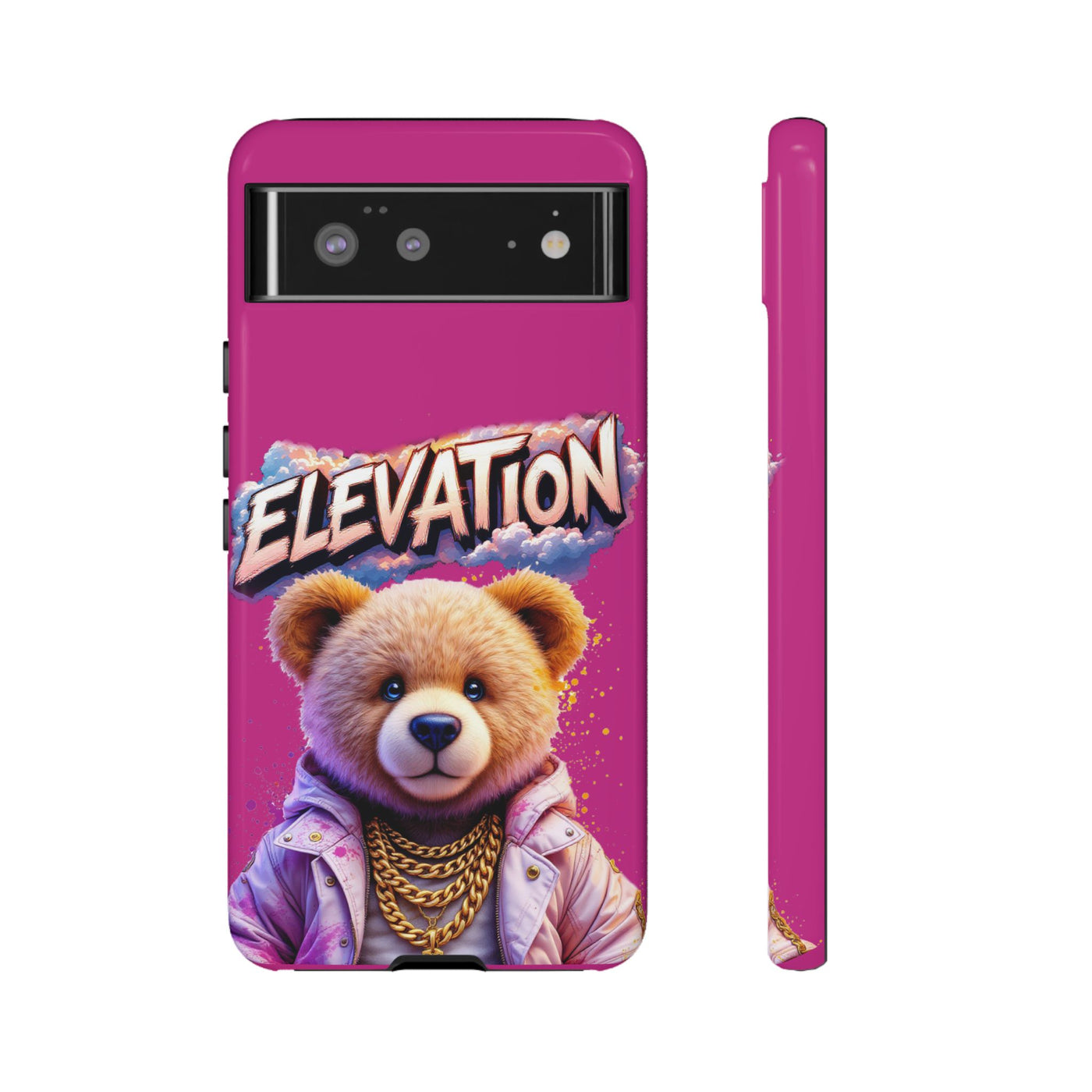 Elevated street drip Bear Pink Phone Case - Tough and Trendy Design