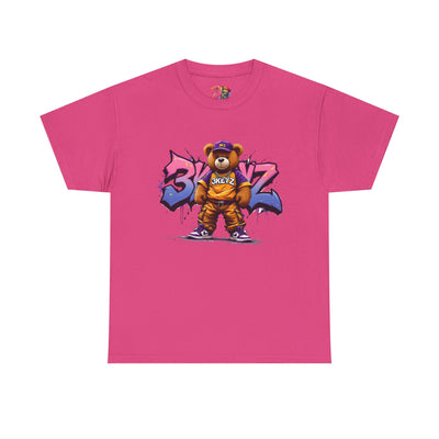 Teddy Drip Unisex Tee in Pink and Purple