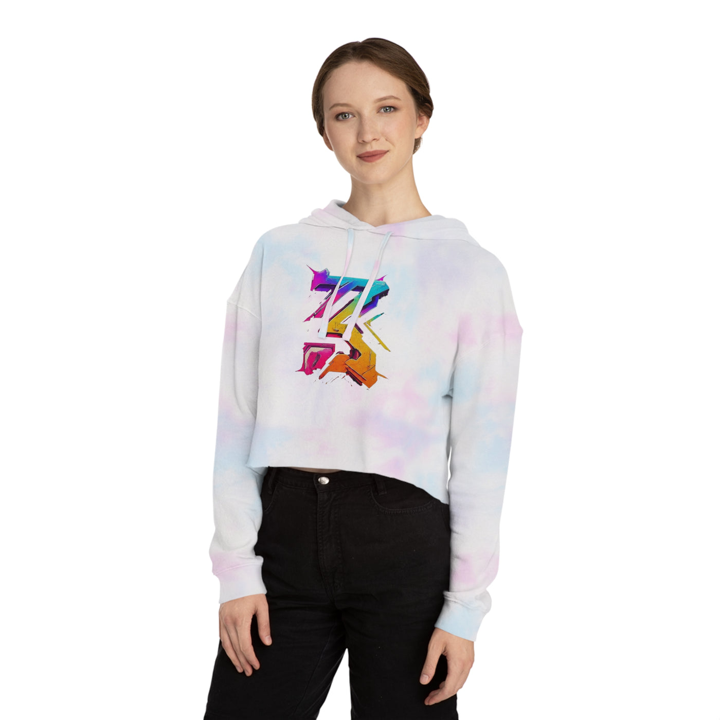 3keyz Big 3 colorway  Women’s Cropped Hooded Sweatshirt with Graphic Design