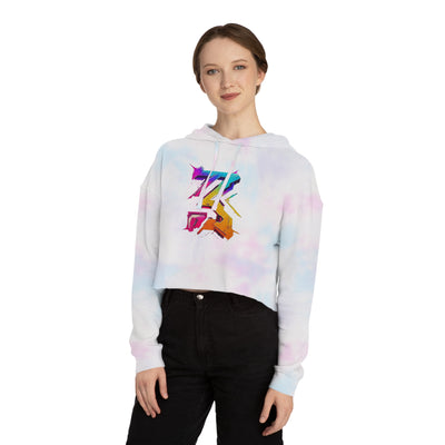 3keyz Big 3 colorway  Women’s Cropped Hooded Sweatshirt with Graphic Design