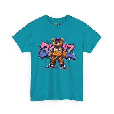 Teddy Drip Unisex Tee in Pink and Purple