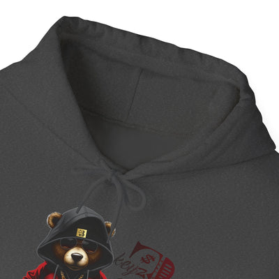 Unisex Hooded Sweatshirt 3keyz OG Teddy Drip Design Black/Red