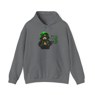 Unisex Hooded Sweatshirt 3keyz OG Teddy Drip Design Lime/Black