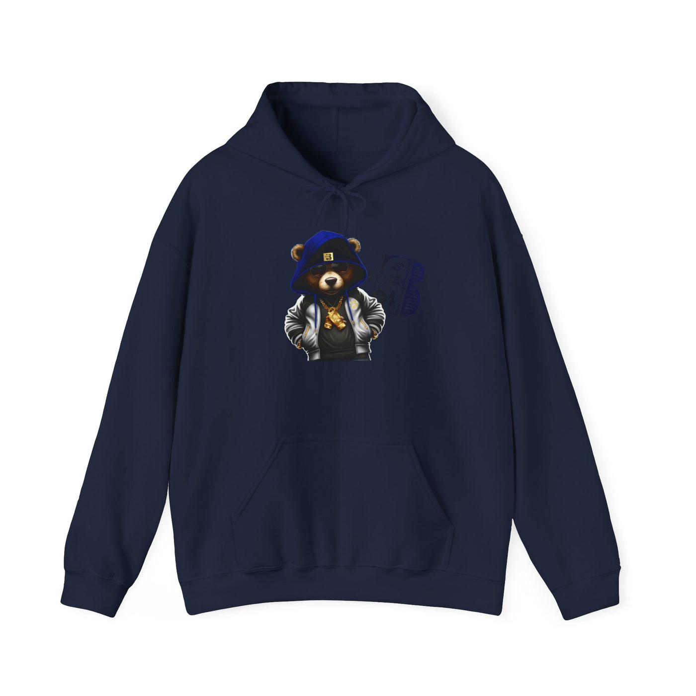 Unisex Hooded Sweatshirt 3keyz OG Teddy Drip Design Blue/Grey