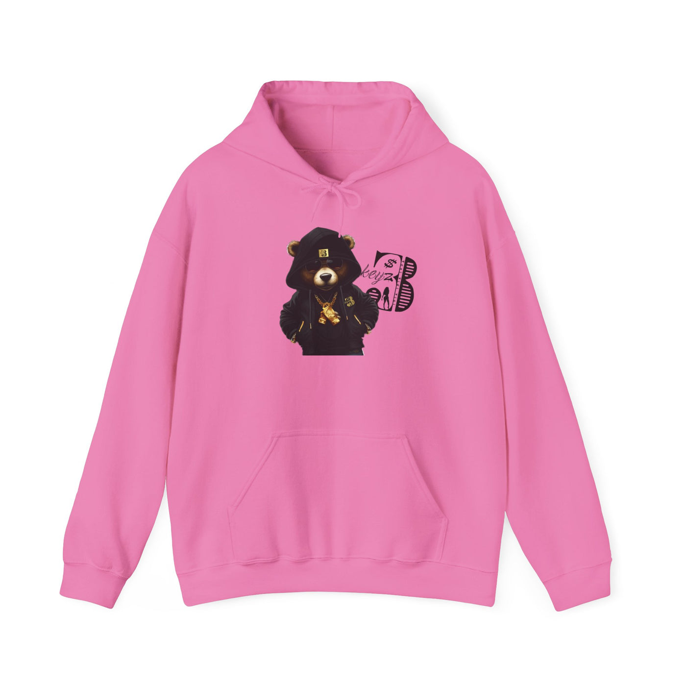 Unisex Hooded Sweatshirt 3keyz OG Teddy Drip Design Black