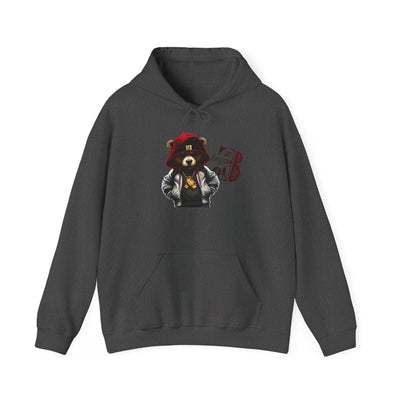 Unisex Hooded Sweatshirt 3keyz OG Teddy Drip Design Red/White