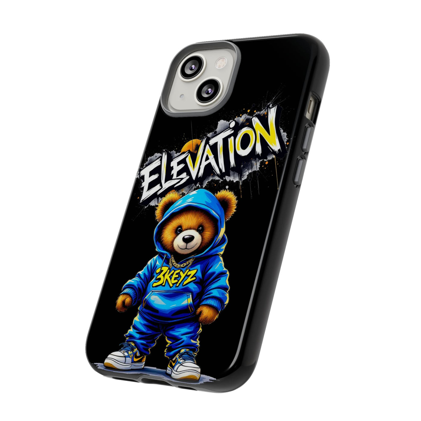 Elevated street drip Bear Black Phone Case - Tough and Trendy Design