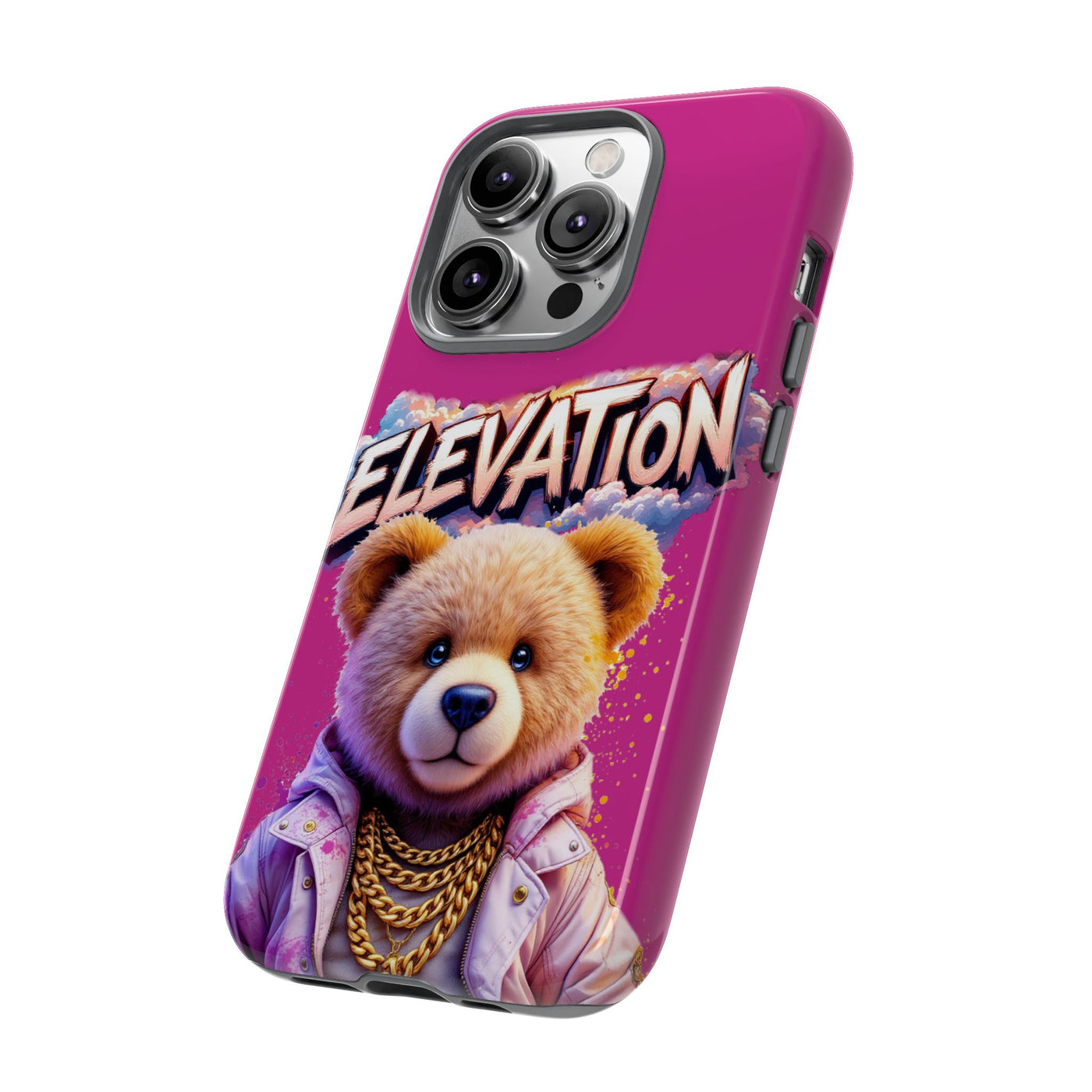 Elevated street drip Bear Pink Phone Case - Tough and Trendy Design