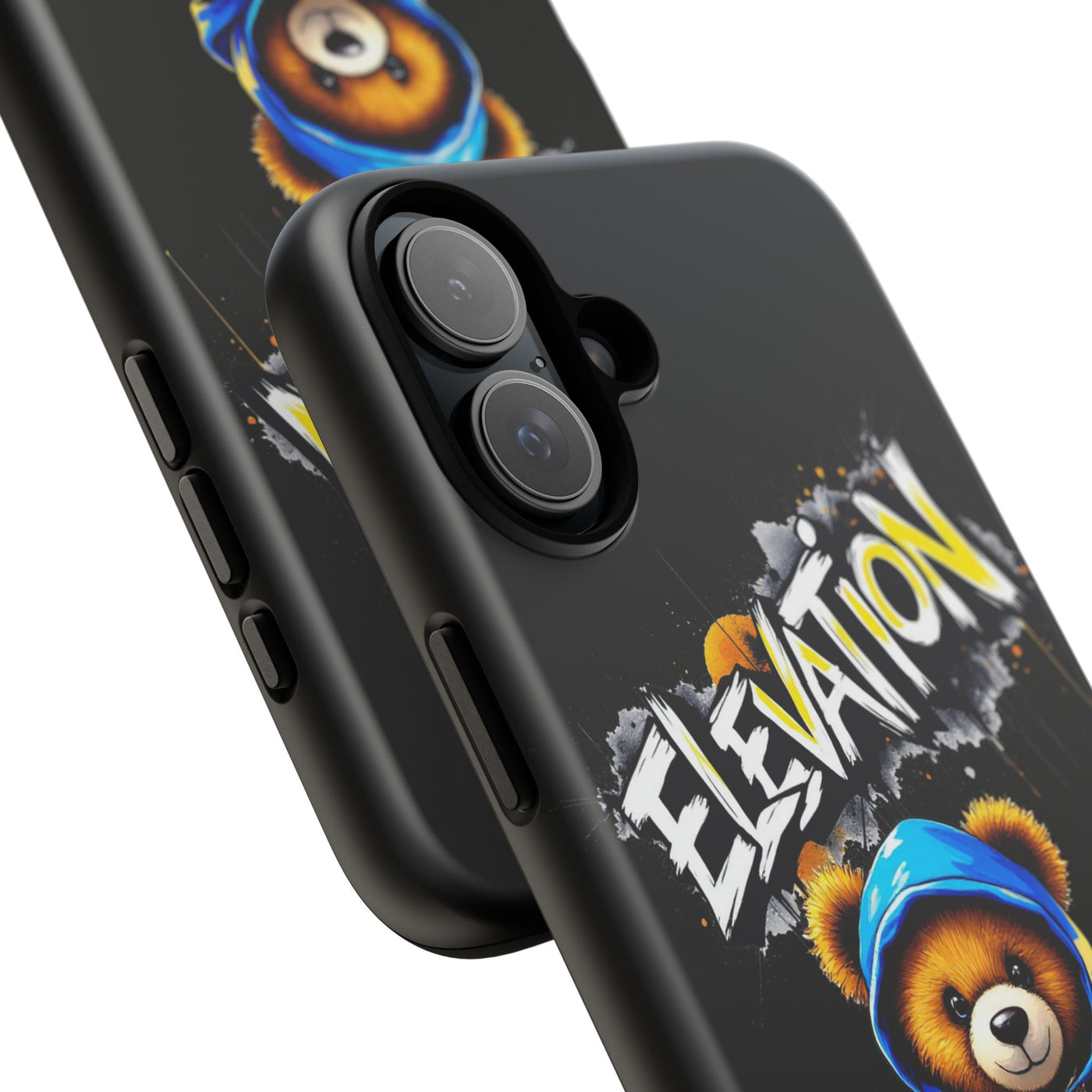 Elevated street drip Bear Black Phone Case - Tough and Trendy Design