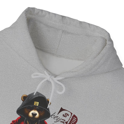 Unisex Hooded Sweatshirt 3keyz OG Teddy Drip Design Black/Red